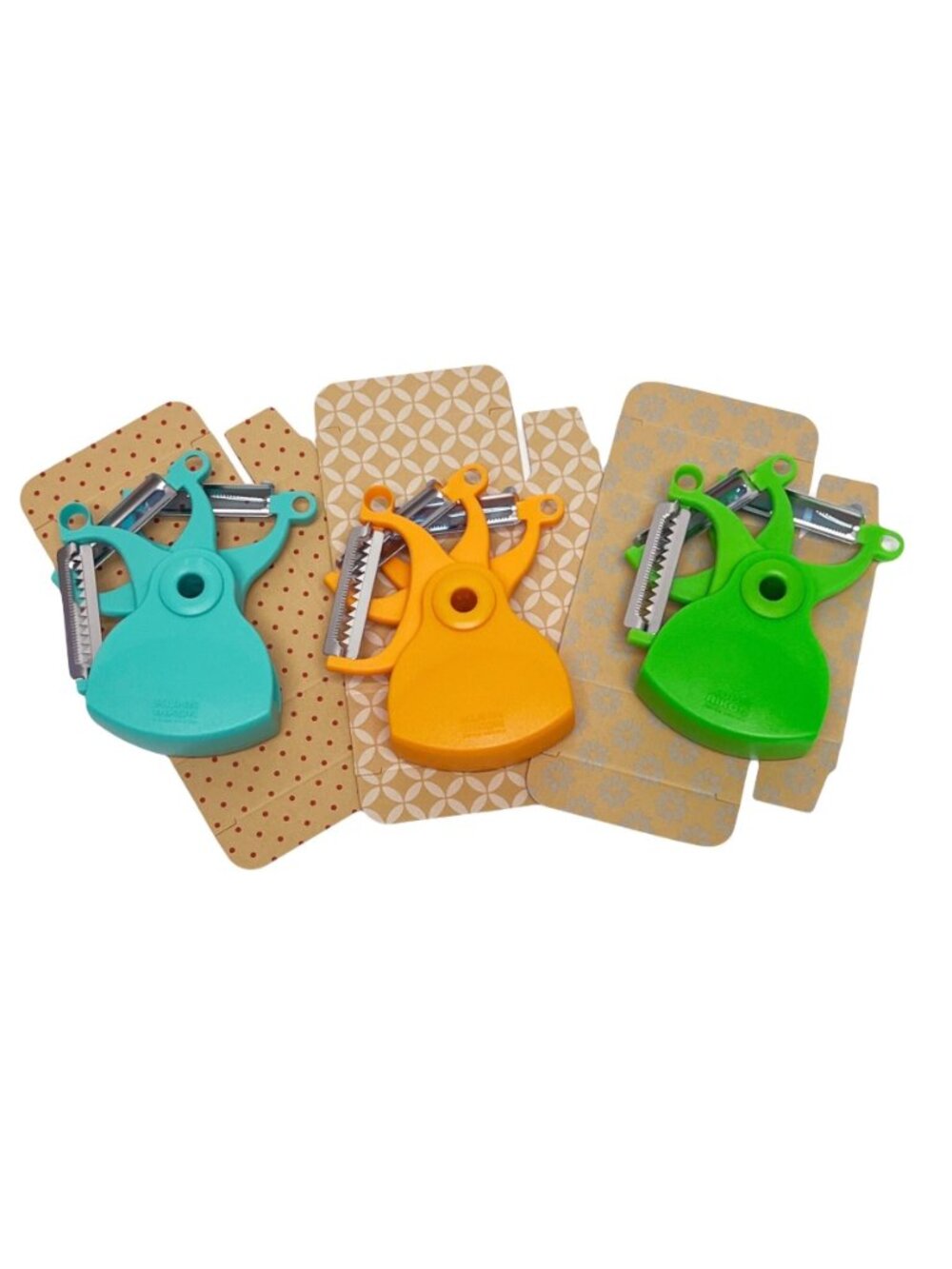 Kuhn Rikon 3-in-1 Peeler serrated, straight, or julienne NEW NEON COLORS